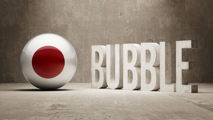 Sticker - Japan. Bubble  Concept.