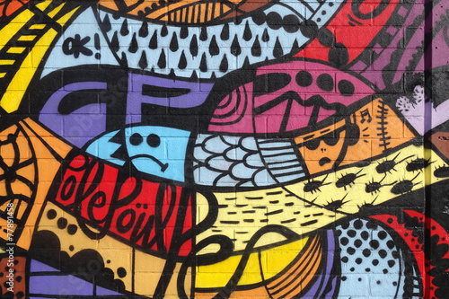 Obraz Dibond Sztuka uliczna - ściana graffiti