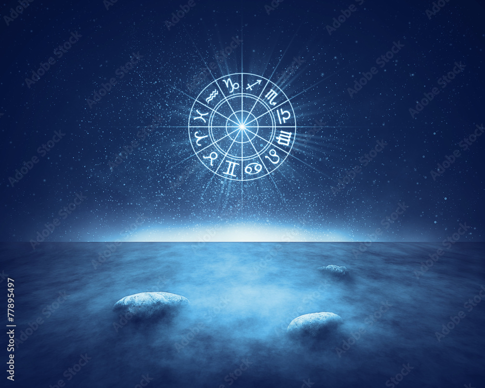 Zodiac signs horoscope landscape - obrazy, fototapety, plakaty 