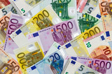 Fototapeta  - Different Euro banknotes from 5 to 500 Euro