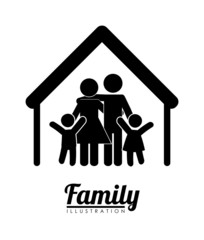 Sticker - family silhouette