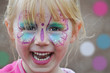 kunterbuntes Kinderfest - geschminktes Mädchen