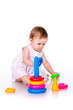 © len44ik - Baby playing with stacking rings