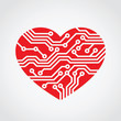 heart love / technology concept design