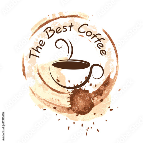 Nowoczesny obraz na płótnie coffee design over background vector illustration