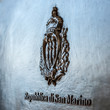 San Marino coat of arms on the black mailbox