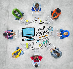 Poster - content creativity digital graphic layout web design concept