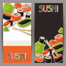 Banners With Sushi.
