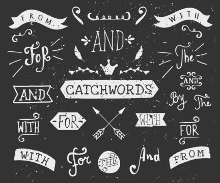 Wall Mural -  - hand drawn chalkboard catchwords
