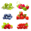 Different type of berry fruits isolated