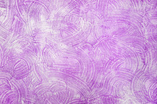 Decorative Purple Plaster Texture On The Wall - Background