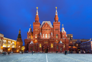 Wall Mural - State Historical Museum building on the Red Square, Moscow