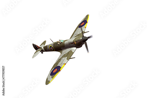 Supermarine Spitfire isolated on white background Fototapeta
