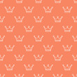 Hand drawn crown on red background seamless pattern.