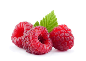 Wall Mural - Raspberry on white