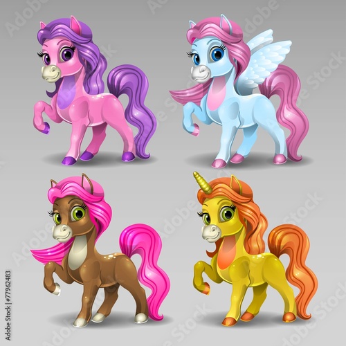 Plakat na zamówienie Cartoon horses