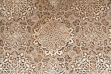 Wall Mural - Polychromed lacework stucco