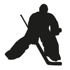 Poster - Hockey goalie silhouette