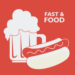 Sticker - Food design, vector illustration.