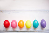 Fototapeta  - Row of Easter eggs