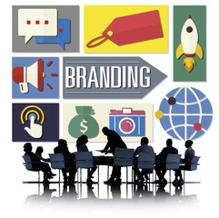 Wall Mural - Branding Advertising Business Global Marketing Concept