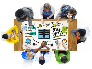 Sticker - Diversity People Big Data Working Teamwork Discussion Concept