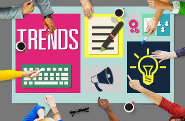 Wall Mural - media hot trendy latest modern content concept