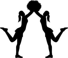 Sticker - Cheerleader Double Silhouette