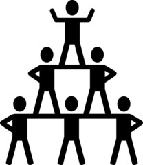 Sticker - Cheerleader Pyramid Pictogram