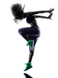 © snaptitude - woman zumba dancer dancing exercises silhouette