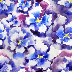 Wall Mural - Blue flowers