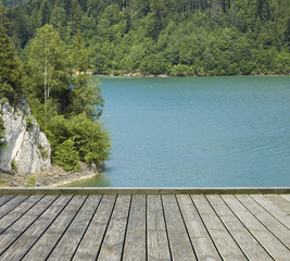 Canvas Print - Pier with lake