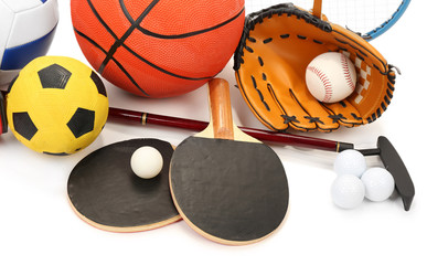 Sticker - Sports equipment isolated on white