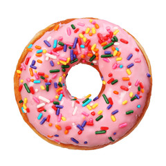 Donut with sprinkles isolated