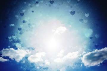 Fototapete - Composite image of valentines heart design