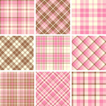 Set Of Seamless Tartan Patterns
