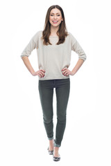 Wall Mural - full length of attractive young woman