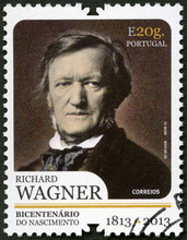 PORTUGAL - 2013: Shows Portrait Of Richard Wagner (1813-1883)