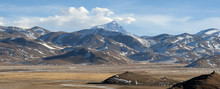 Tibetan Plateau With Everest View, Tibet