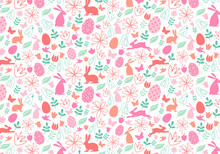 Seamless Easter Pattern, Vector