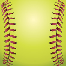 Softball Laces Closeup Background Illustration