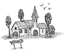 Hand Drawn Country Village