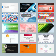 Wall Mural - vector set of modern creative business cards