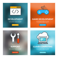 Wall Mural - Game development, technical support, cloud computing