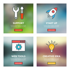 Wall Mural - Technical support, start up, web tools, creative idea