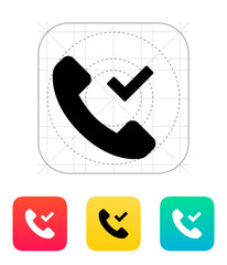 Wall Mural - Phone call accept icon.