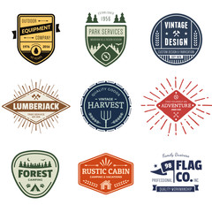 Wall Mural - vintage badge graphics