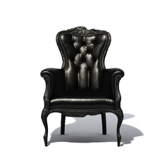 black leather chair