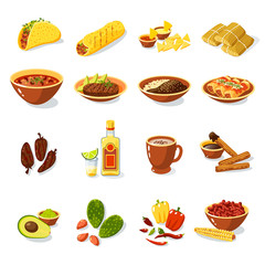 Poster - Mexican Food Set