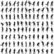 Vector silhouettes of people.